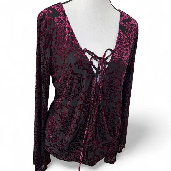 VENUS VELVET FAIRY LACE UP TOP X LARGE NWT - Picture 4 of 7